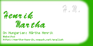 henrik martha business card